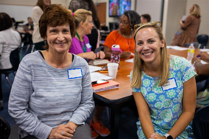 A PTO president and the Grassland Elementary school principal
